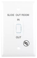White Lippert 120639 Slide Out Room In/Out Switch - Front View | United RV Parts