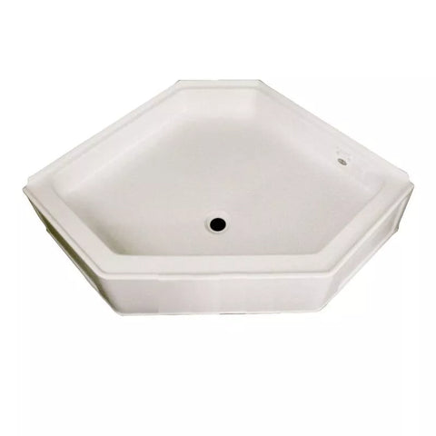 Specialty Recreation Neo Shower Base NSB3232PC Parchment 32x32 Pentagon RV Shower Pan - Top View | United RV Parts