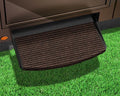 Coffee Brown Ribbed RV Entry Step Rug Installed on RV Step - Lifestyle View | United RV Parts