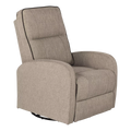 Taupe Fabric Thomas Payne Heritage Swivel Pushback Recliner - Three Quarter View | United RV Parts