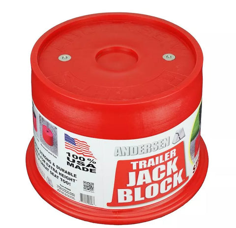 Red Andersen 3608 Trailer Jack Block - Product Package View | United RV Parts