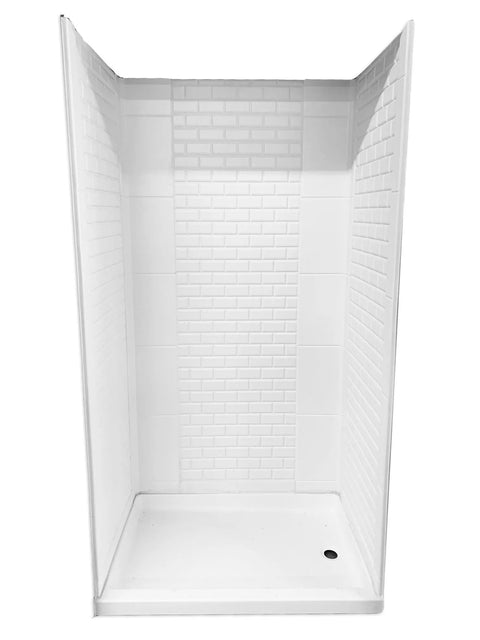 White Specialty Recreation Shower Wall System 5 Piece SWA2436W RV Shower Stall - Interior View | United RV Parts