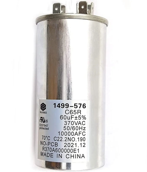 Silver Coleman 1499-5761 AC Run Capacitor - Front View | United RV Parts