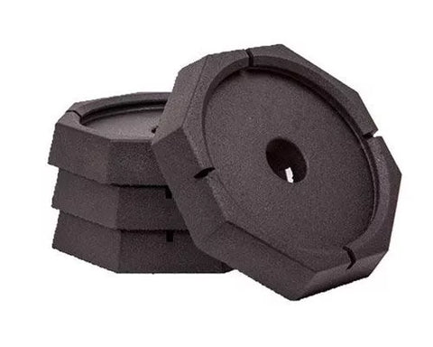 Black SnapPad XTRA Jack Foot Pads 4-Pack - Angled Stack View | United RV Parts