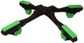 Black Foldable Propane Tank Stand with Green Feet - Angled View | United RV Parts