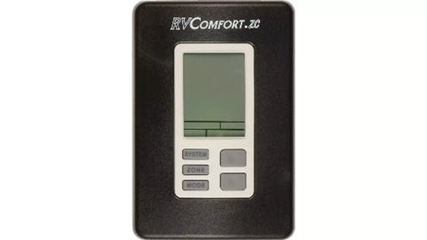 Coleman Digital Zone Control Thermostat 9330A3341 Black - Front View RV Comfort Display | United RV Parts