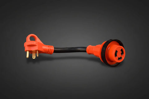 Valterra | Adaptador de cable de alimentación para autocaravana (30 A macho a 30 A hembra) | A10-3030HD | 12" 