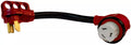 Red Black Valterra 50A RV Power Cord Adapter 90 Degree - Side View | United RV Parts