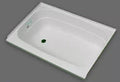 White Specialty Recreation Bath Tub Left Hand Drain BT2436WL 24x36 - Angled View | United RV Parts