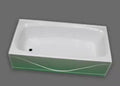 White Acrylic RV Bath Tub Left Hand Drain BT2754WL 27x54 - Angled View | United RV Parts