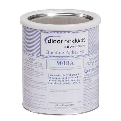 White Dicor 901BA Bonding Adhesive Gallon Can - Product Label View | United RV Parts