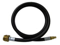 Black Rubber MB Sturgis Dual Quick Connect Propane Hose 48-Inch - Full Coiled View | United RV Parts