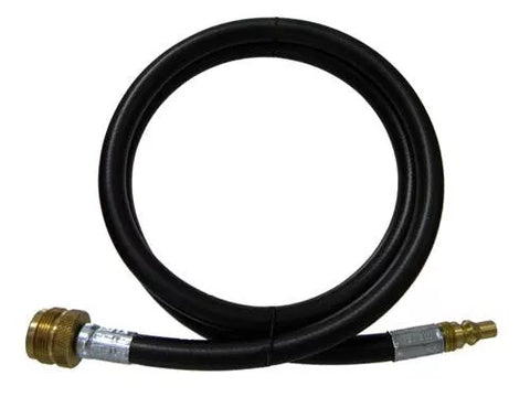 Black Rubber MB Sturgis Dual Quick Connect Propane Hose 48-Inch - Full Coiled View | United RV Parts