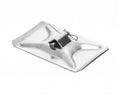 Silver Steel LCI Landing Gear Foot with Pin - Angled Top View | United RV Parts