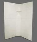 Specialty Recreation Neo Shower Wall NSW3232P Parchment 32x32x67 - Corner View | United RV Parts