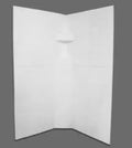 White Specialty Recreation Neo Shower Wall NSW3232W Corner View - RV Bathroom | United RV Parts