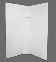 White Specialty Recreation Neo Shower Wall NSW3232W Corner View - RV Bathroom | United RV Parts