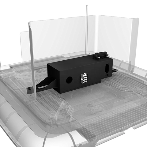 Black Furrion Chill HE Single Zone Controller 2021130948 installed in RV AC unit - Cutaway View | United RV Parts