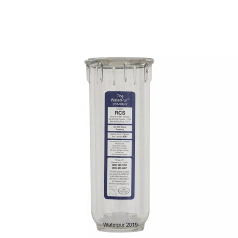 Clear Plastic WaterPur RCS Filter Housing - Front View | United RV Parts