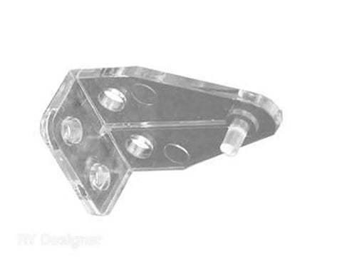 Clear Plastic RV Blind Hold Down Bracket A301 - Side View | United RV Parts