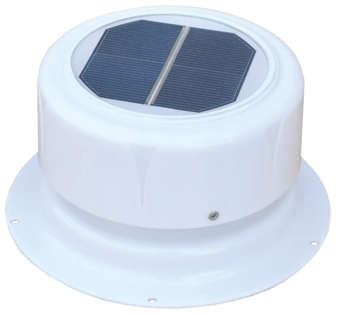 White Ultra-Fab Mini Solar Plumbing Vent 53-945001 - Angled View | United RV Parts