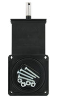 Black Valterra 3" RV Sewer Waste Valve Body T1003PBC with Hardware - Front View | United RV Parts
