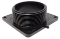 Black ABS Valterra T1008 3-Inch Flanged Valve Fitting - Angled Top View | United RV Parts