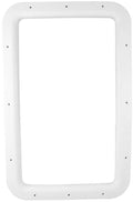 White Plastic RV Entrance Door Window Frame 12x21 - Front View | United RV Parts