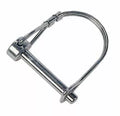 Zinc-Plated JR Products Small Coupler Lock Pin 1/4" Diameter - Front View | United RV Parts