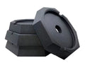 Black Rubber SnapPad HiWay 10 Bus Round Jack Pads 4-Pack - Stacked View | United RV Parts