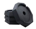 Black Polymer SnapPad HiWay 10 Jack Pads - Angled Stack View | United RV Parts