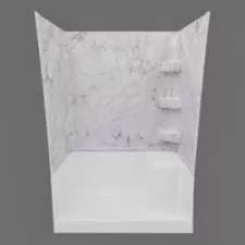 Specialty Recreation SW2432SM Grey Marble RV Shower Wall 24x32x66 - Front View | United RV Parts